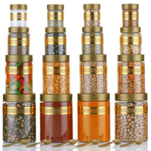 24 pcs plastic grocery container – 1200ml, 650ml, 350ml, 250ml.