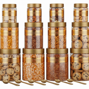 12 pcs plastic grocery container – 1200ml, 650ml, 350ml.